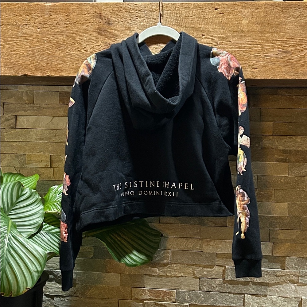 ZARA Sistine Chapel Cropped Hoodie - Picture 3 of 13